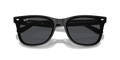 Ray-Ban RB4420 601/87 sunglasses with glossy black frame and grey lenses, top view