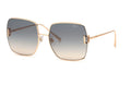 Chopard SCHG30M 08FC – Gold oversized frame shaded grey lens sunglasses