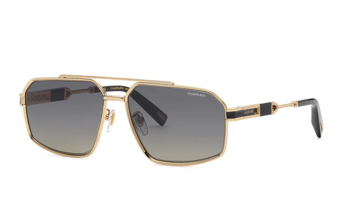 Chopard SCHM42 301P – Gold frame smoke polarized sunglasses